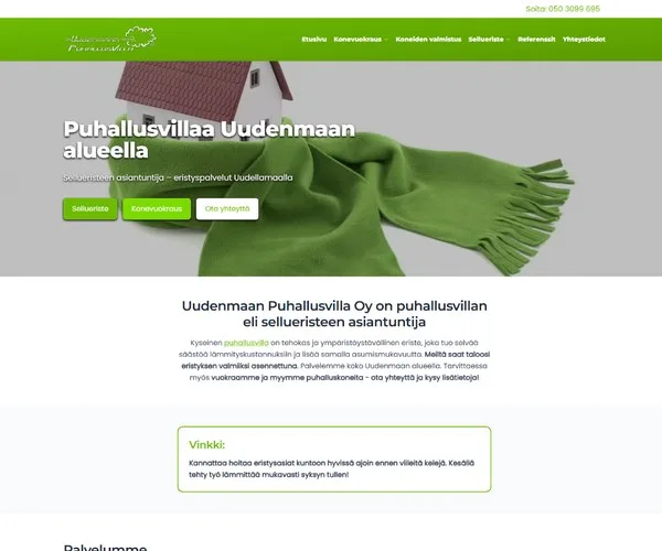 Uudenmaan Puhallusvilla kotisivut