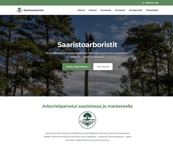 Saaristo Arboristit kotisivut