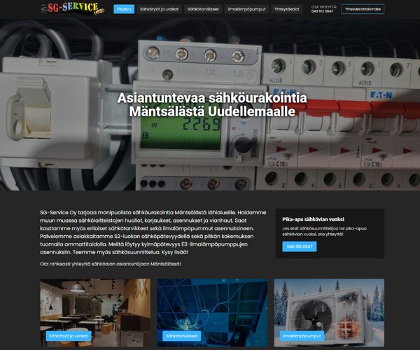 SG Service kotisivut